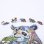 Puzzle en bois Dam Electronics DIY Silhouette Panda A5 multicolore