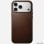 Capa Nomad Modern Leather Case couro castanho MagSafe Qi2 para iPhone 17 Pro Max