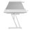 Mesa gaming Mars Gaming MGD-A120 120 cm fibra de carbono blanca y alfombrilla XXL