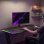 Mesa Gaming Mars Gaming 120 cm fibra de carbono RGB y alfombrilla XXL