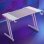 Mesa gaming Mars Gaming 120 cm RGB con fibra de carbono y alfombrilla XXL estructura de acero
