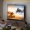 Pantalla de Proyector Homcom 84" 4:3 Enrollable Trípode Negro