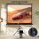 Pantalla de Proyector Homcom 84" 4:3 Enrollable Trípode Negro