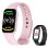 Bracelet d'activité Blackview R1 Bluetooth rose IP68, 24 modes sportifs