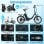 Bicicleta eletrica Kaisda K7 250 W Bateria 36 V 13 Ah