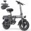 Bicicleta elétrica Toofly GE5 250W 48V 15Ah 14 polegadas dobrável