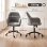 Silla de Oficina Homcom Basculante Altura Ajustable 48-58 cm Gris