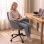 Silla de Oficina Homcom Basculante Altura Ajustable 48-58 cm Gris