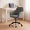 Silla de Oficina Homcom Basculante Altura Ajustable 48-58 cm Gris