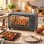 Horno de sobremesa Homcom 9L 35cm gris
