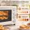 Mini Forno Homcom 32 L 1600 W 52,2 cm Grill Creme