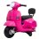 Moto Eléctrica Aiyaplay Mini Vespa GTS Rosa 2 Ruedas Auxiliares 2,5 Km/h 40 Min
