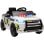 Coche Eléctrico Infantil Aiyaplay Policía 12V Doble Motor Con Mando Blanco