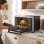 Horno sobremesa Homcom 46L 58,1cm con convección y asador giratorio negro