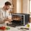 Horno sobremesa Homcom 46L 58,1cm con convección y asador giratorio negro