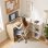 Mesa HOMCOM 836-753V00MX em L Branco Madeira Natural Gaveta 2 Prateleiras