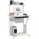 Mesa Homcom 920-084V80WT Móvel 80x50x130 cm Bandeja Teclado Rodas Branco