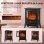 Chimenea eléctrica Homcom 2000 W de suelo con efecto llama regulable