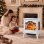 Chimenea eléctrica Homcom 1000/2000 W para suelo blanca