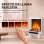Chimenea eléctrica Homcom 2000 W de suelo con llama LED ajustable