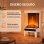 Chimenea eléctrica Homcom 2000 W de suelo con llama LED ajustable