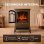 Chimenea eléctrica de suelo Homcom 2000 W con efecto llama regulable, termostato ajustable