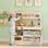 Cocina de Juguete Aiyaplay Madera con Luces y Sonidos 12 Accesorios Blanco Crema
