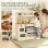 Cocina de Juguete Aiyaplay Madera con Luces y Sonidos 12 Accesorios Blanco Crema
