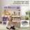 Cocina de Juguete Aiyaplay Madera con Luces y Sonidos 12 Accesorios Blanco Crema