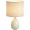 Lámpara de Mesa Homcom Base Cerámica Pantalla Lino Blanco Crema 35 cm E27