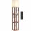 Lámpara de Pie Homcom LED Regulable 159 cm 3 Estantes Marrón