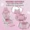 Cadeira Gaming Naspaluro Orelhas de Gato Ergonomica Rosa