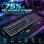 Toetsenbord Ajazz AK820 Gaming Mechanisch 75% USB-C Hot-Swap Zwart