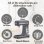 Batidora BioloMix BM601 1200 W 6 L 6 Velocidades + Pulse Motor DC