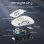 Rato gaming Attack Shark X3 sem fios 3 modos 26000 DPI branco 49 g