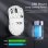 Rato gaming Attack Shark X3 sem fios 3 modos 26000 DPI branco 49 g