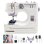 Machine a coudre Generique Debutants 12 Points Kit 42 Accessoires Violet