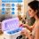 Nettoyeur à ultrasons Générique 4 UV, écran tactile LED, 5 niveaux, blanc