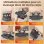 Pistolet de massage Nobrand 24 tetes, 4 bras, LCD, lumiere rouge