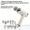 Pistolet de massage Nobrand 9 tetes poignee longue 6 vitesses
