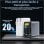 Station de charge Nobrand GaN 165W 6 appareils 4 USB-C 2 USB-A écran