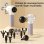 Pistolet de massage Nobrand Mini Pro 99 vitesses LCD USB-C Blanc