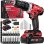 Taladro Atornillador Rivlox 21 V con 2 Baterías 2,0 Ah y Kit de 39 Accesorios
