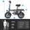 Bicicleta eléctrica plegable Toofly GE5 250 W 48 V 15 Ah urbana 14"