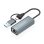 Adaptador Aisens USB-A/USB-C a Ethernet Gigabit 1000 Mbps 15 cm gris