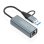 Adaptador Aisens USB-A/USB-C a Ethernet Gigabit 1000 Mbps 15 cm gris