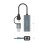 Adaptador Aisens USB-A/USB-C a Ethernet Gigabit 1000 Mbps 15 cm gris