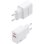 Cargador Aisens GaN 20W USB-C PD3.0 USB-A QC3.0 con cable 1m