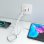 Cargador Aisens GaN 20W USB-C PD3.0 USB-A QC3.0 con cable 1m