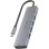 Dock USB-C AISENS 6 en 1 HDMI 4K 4xUSB-A PD 100W Gris 15 cm